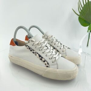 Madewell Women's Sidewalk Sneaker Size 6 White Calf Hair Fashion Sporty Shoe